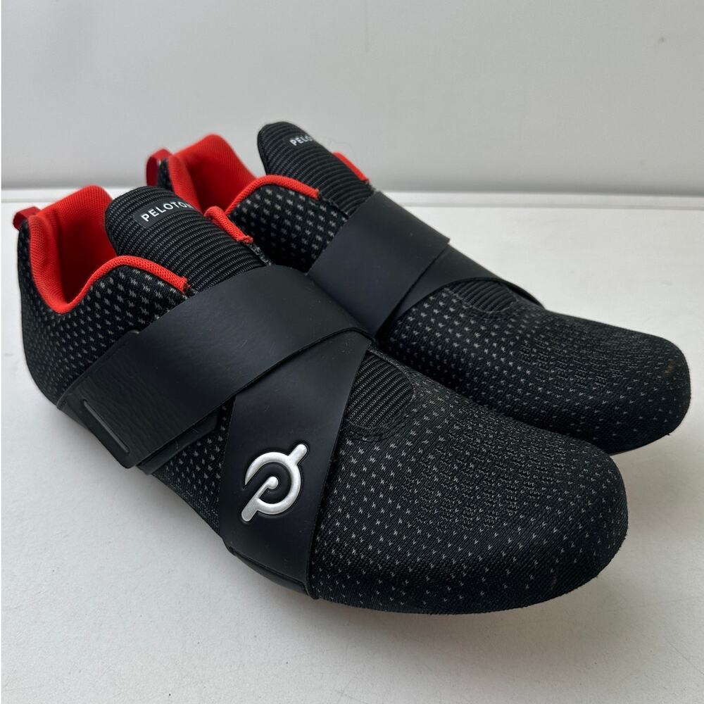 Peloton Altos Black/Red Indoor Cycling Shoes Men's Sz 12.5